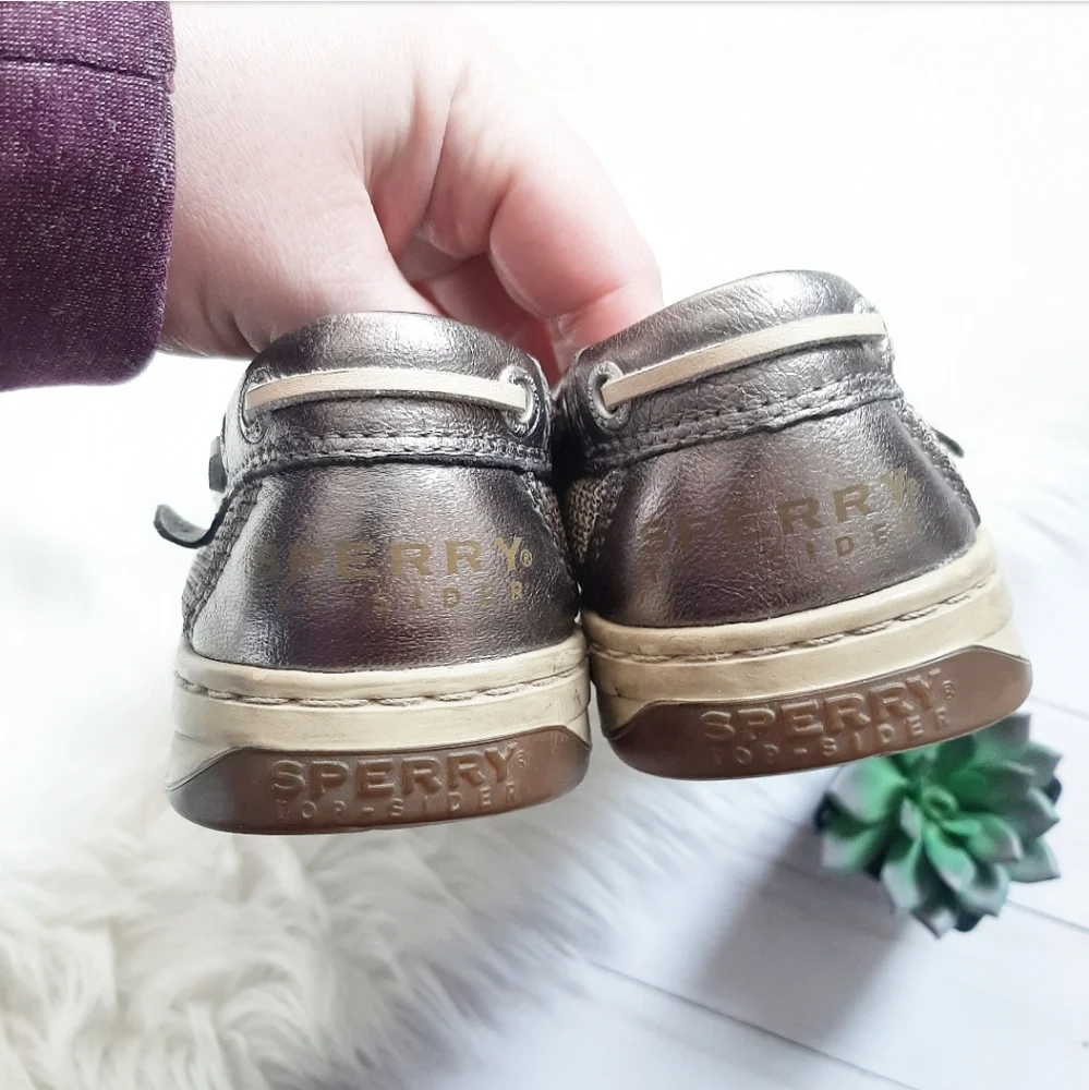 Sperry Top Sider Silver Boat Shoes - Picture 6 of 7